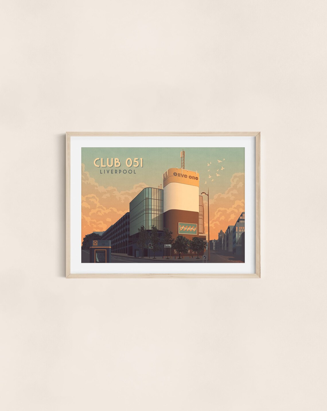 Club 051 Liverpool Sunset Venue Vintage Merseyside Club Poster - Image 3