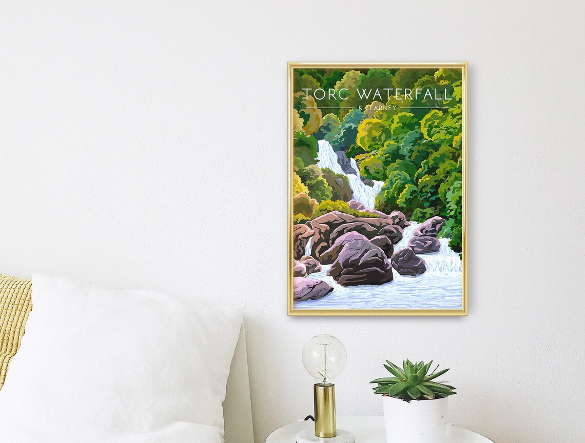 Torc Waterfall Ireland Travel Poster, Killarney - Image 3