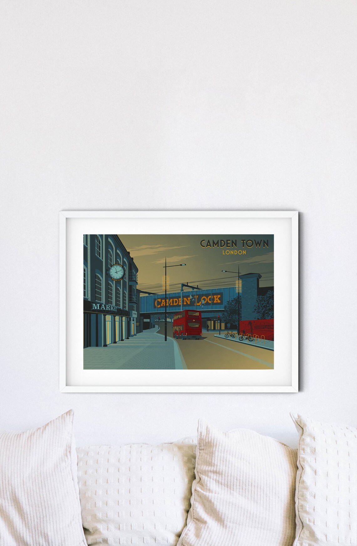Camden Town London Night Camden Lock Market Street Travel Poster - Image 4