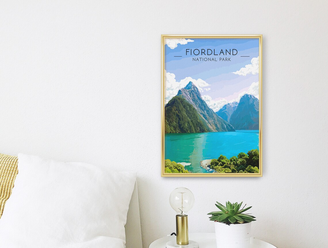 Fiordland National Park Travel Poster, New Zealand - Image 3