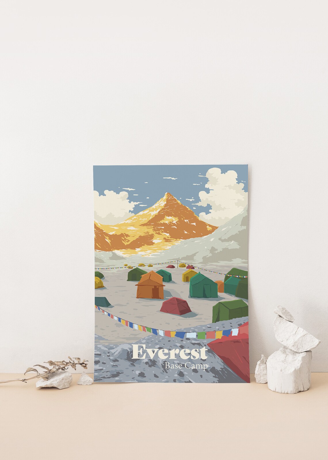 Mount Everest Base Camp Travel Poster, Himalayas - Image 4