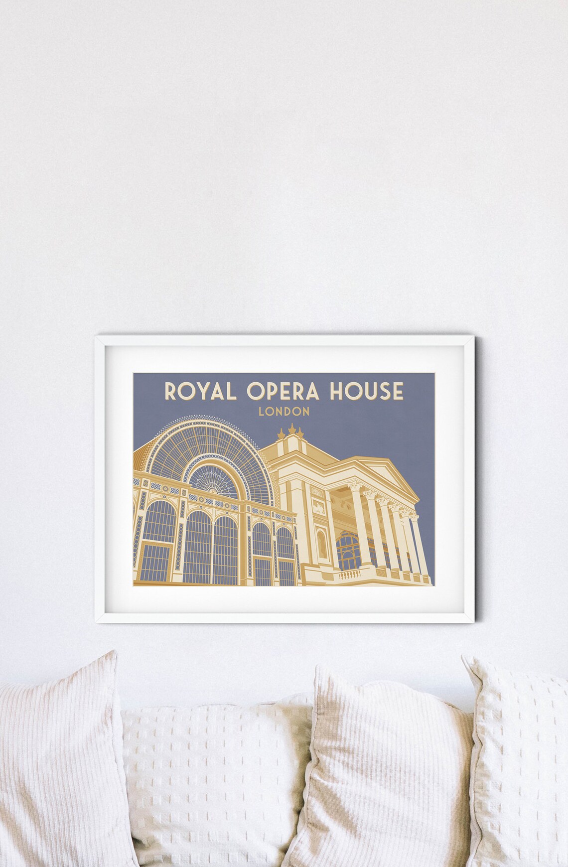 Royal Opera House London Art Deco Exterior Architecture Poster - Image 2