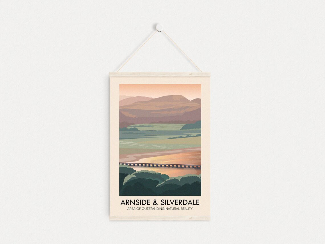 Arnside and Silverdale AONB Vintage Travel Poster - Image 4