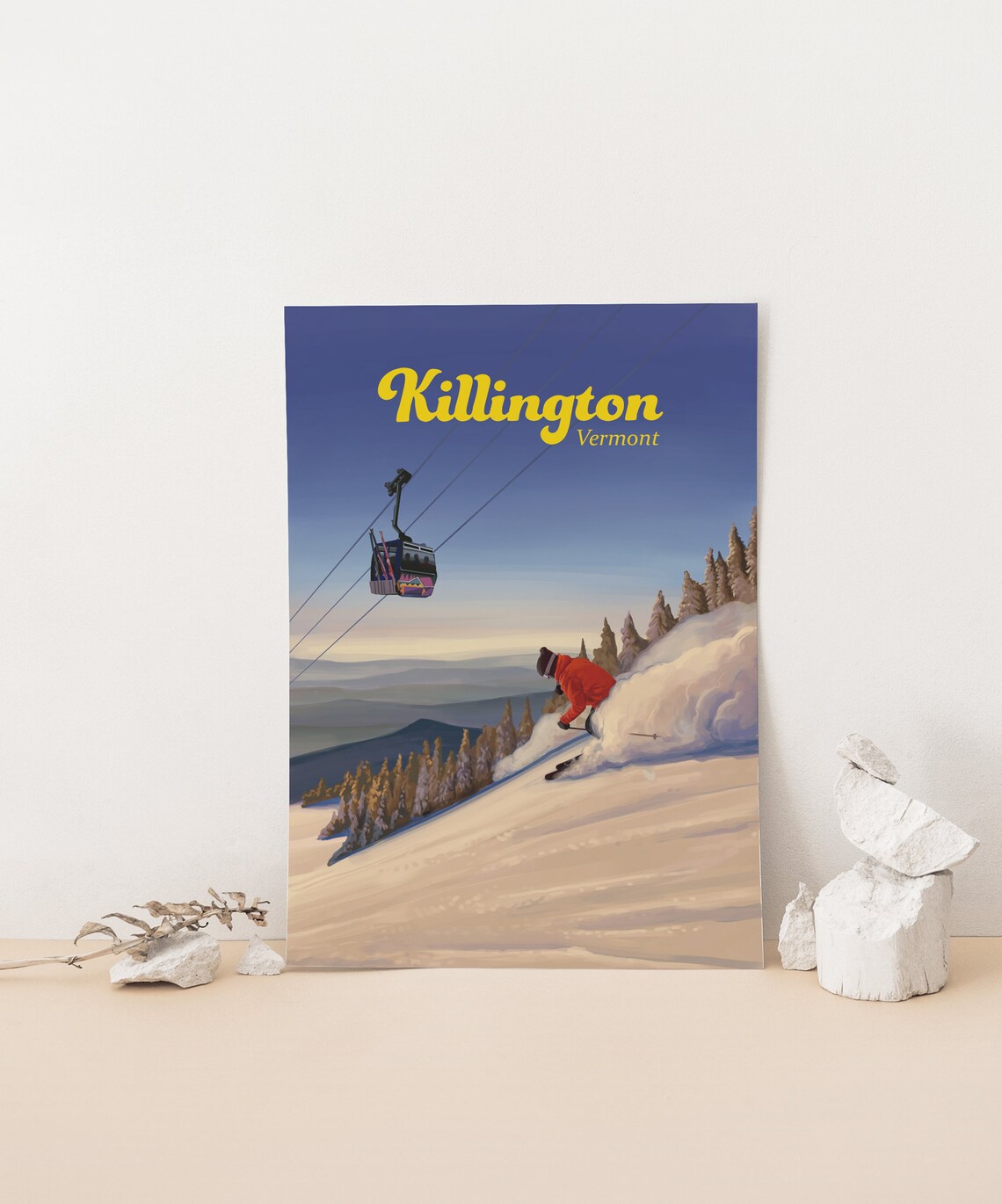 Killington Ski Resort Vintage Travel Poster Print - Image 4