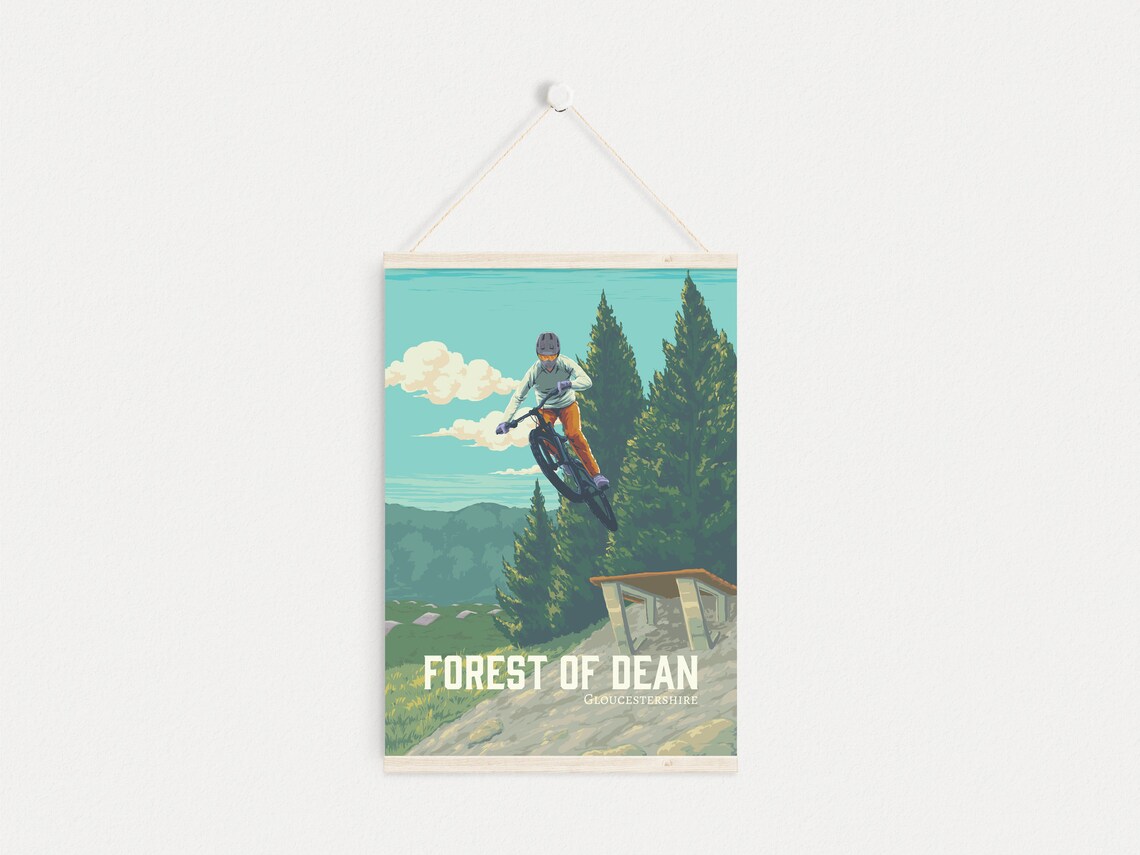 Forest of Dean Gloucestershire Mountain Biking Jump Ramp MTB Poster - Image 4