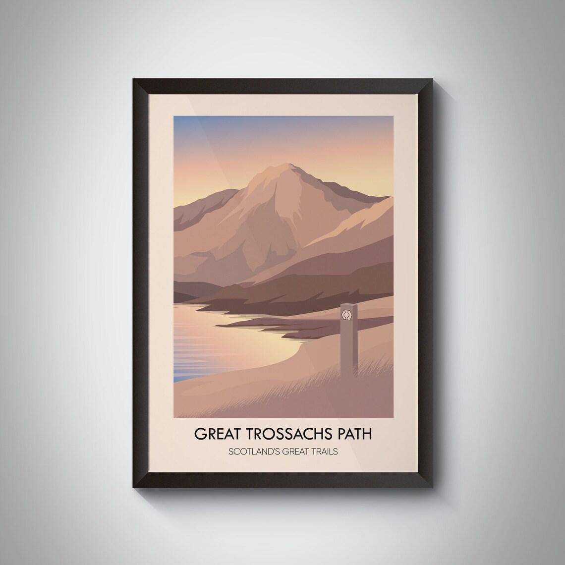 Great Trossachs Path Scotland Golden Sunset Hiking Trail Poster