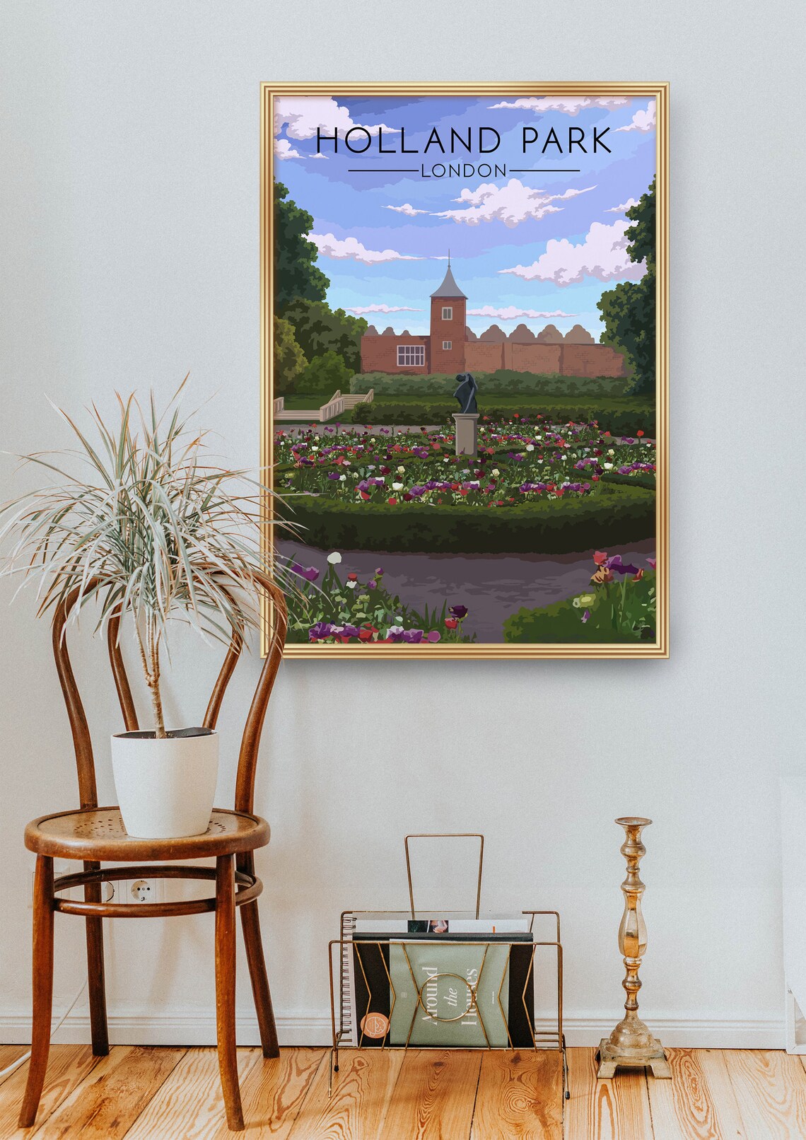 Holland Park London Flower Garden House Travel Poster Scenic Gift - Image 2