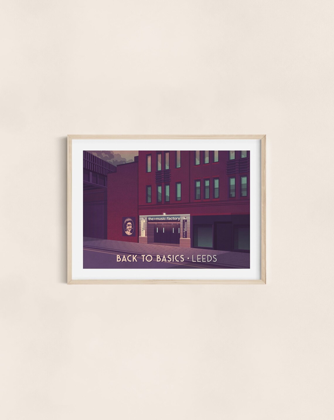 Back To Basics Leeds Brick Music Factory Night Retro Venue Poster - Image 3
