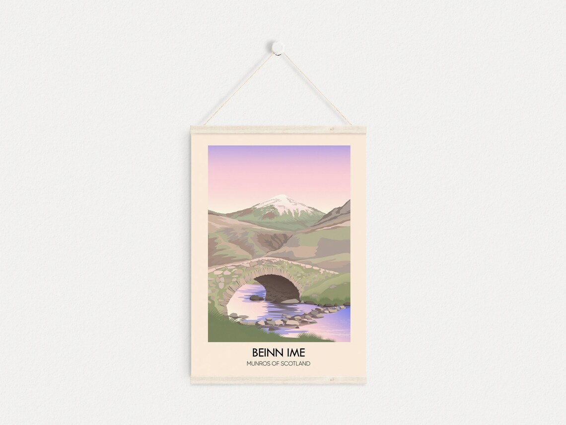 Beinn Ime Vintage Travel Poster, Scottish Highlands - Image 4