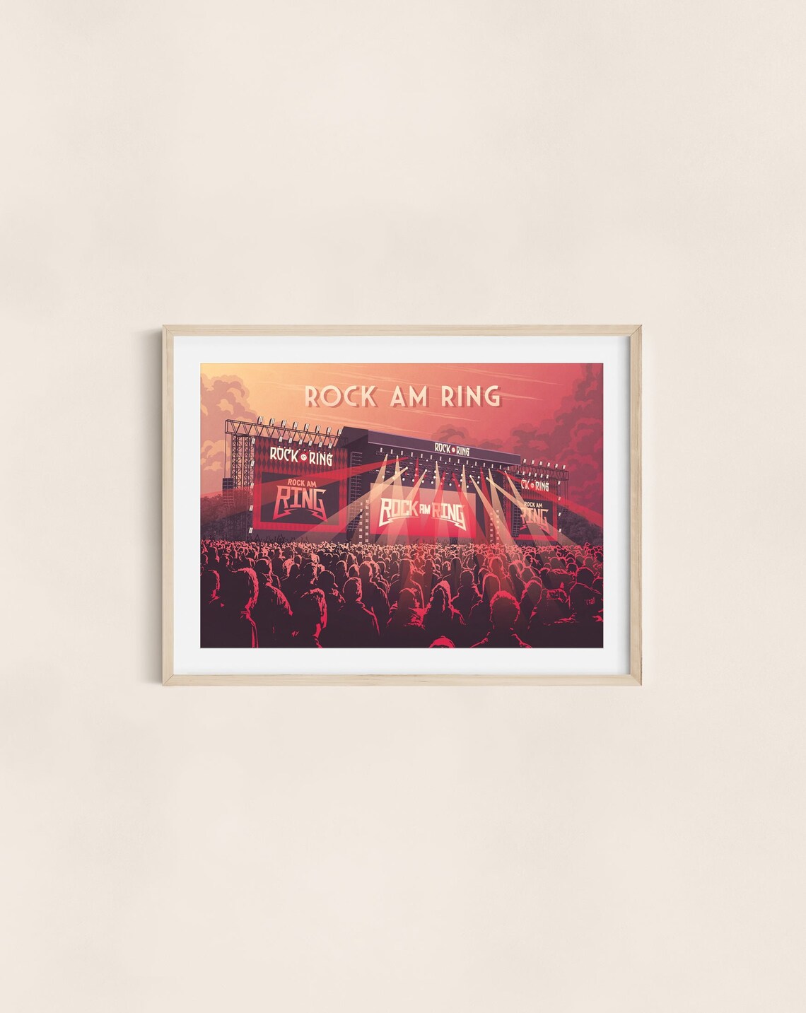 Rock am Ring Festival Main Stage Sunset Crowd Concert Poster - Image 3