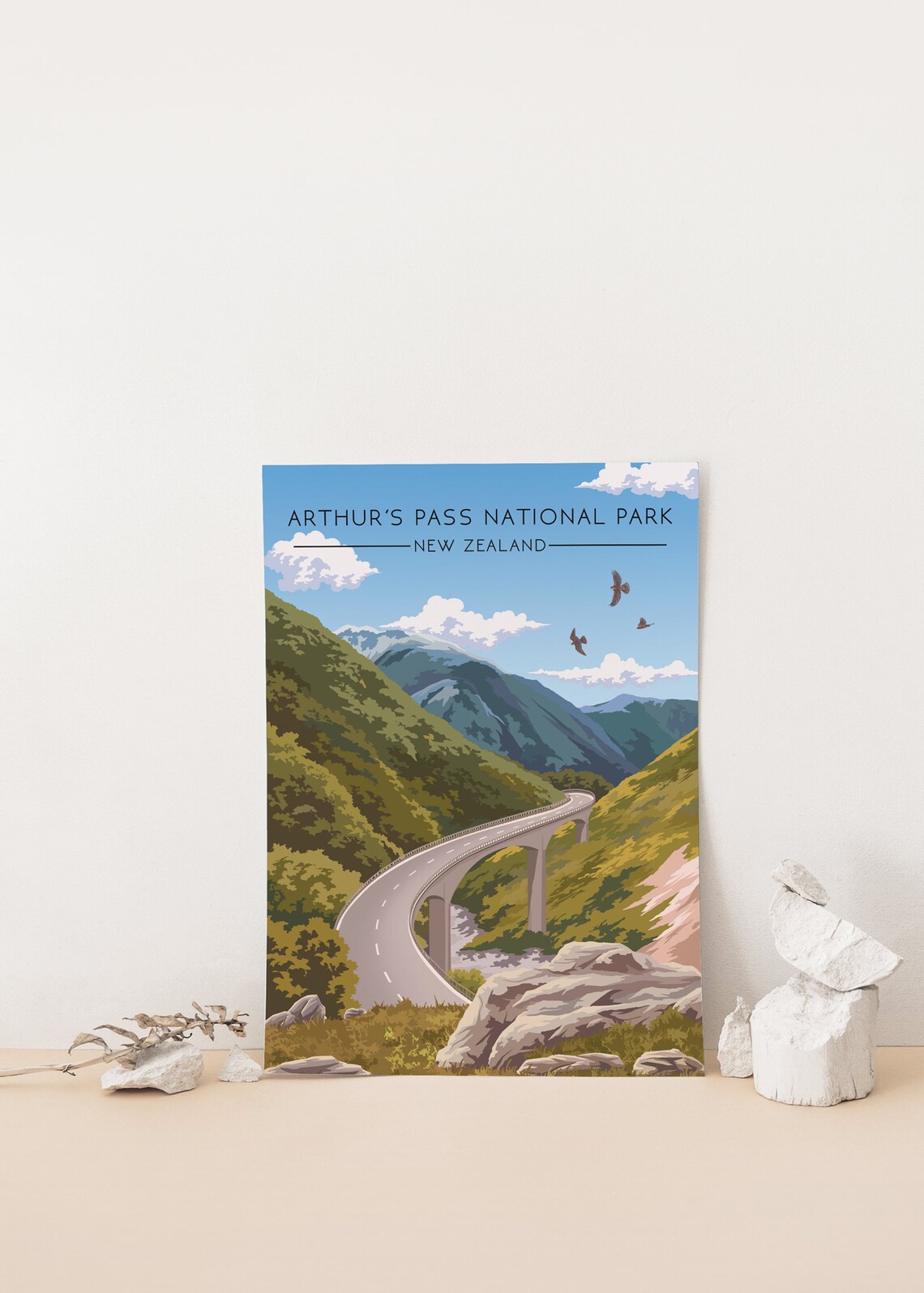 Arthur's Pass National Park Vintage Travel Poster - Image 4