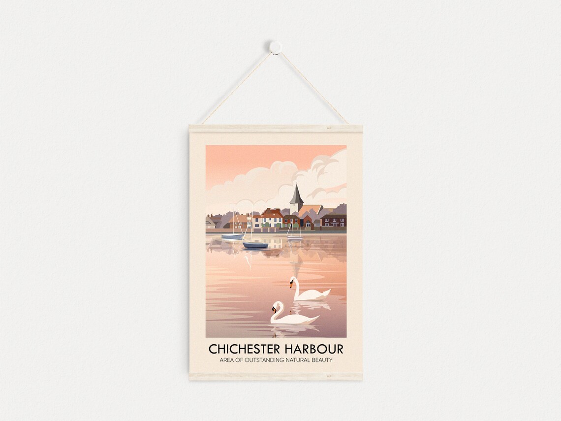 Chichester Harbour AONB Vintage Travel Poster - Image 4