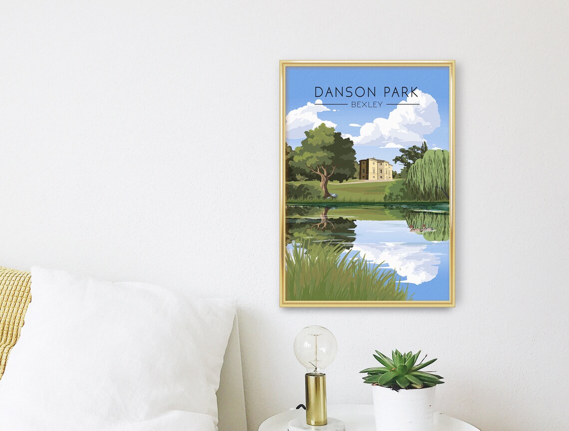 Danson Park Vintage Travel Poster, South East London - Image 3