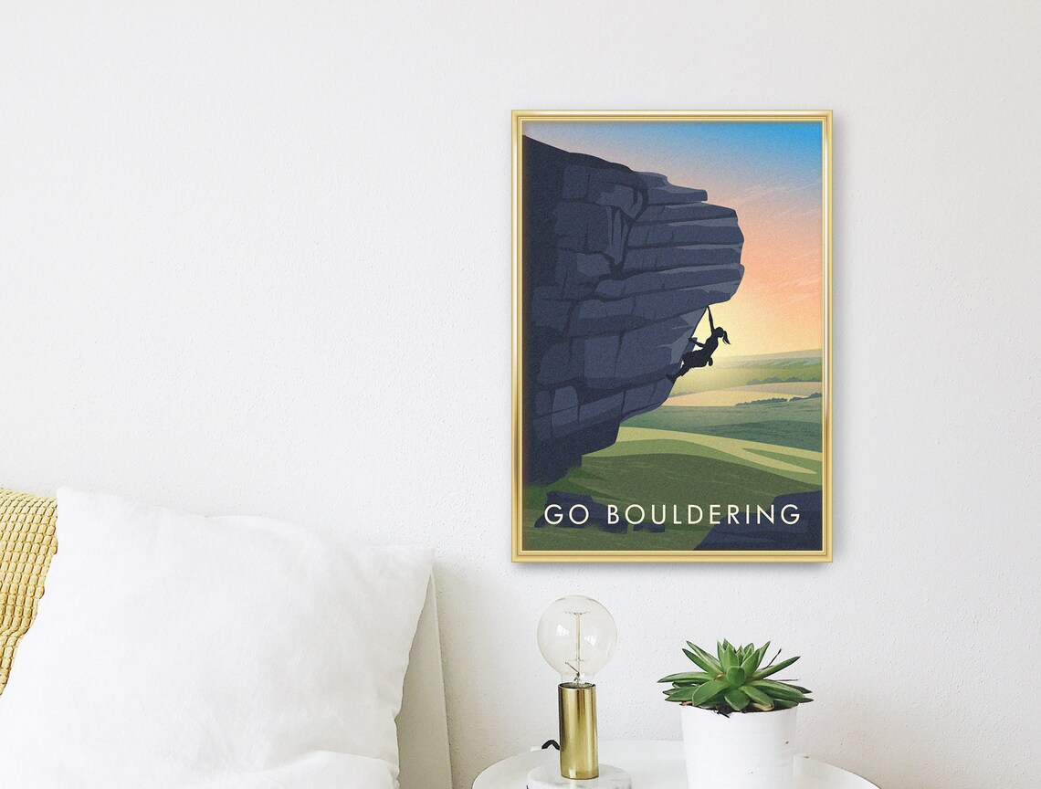Go Bouldering Vintage Travel Poster, Outdoor Adventure - Image 3