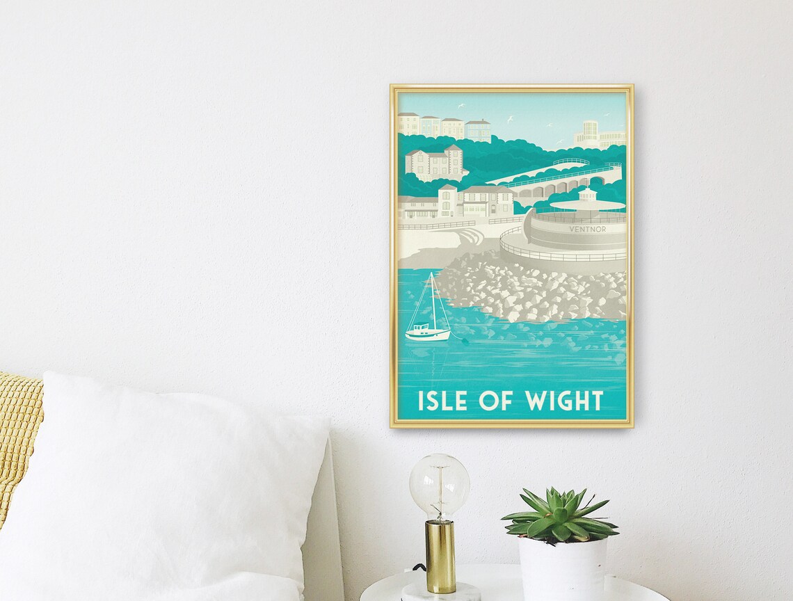 Isle Of Wight Ventnor Retro Travel Poster Print - Image 3