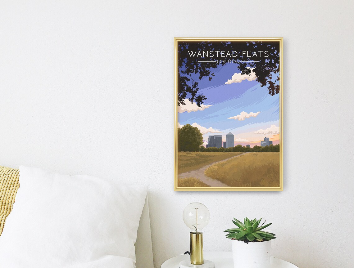 Wanstead Flats London Parks Travel Poster Print - Image 3