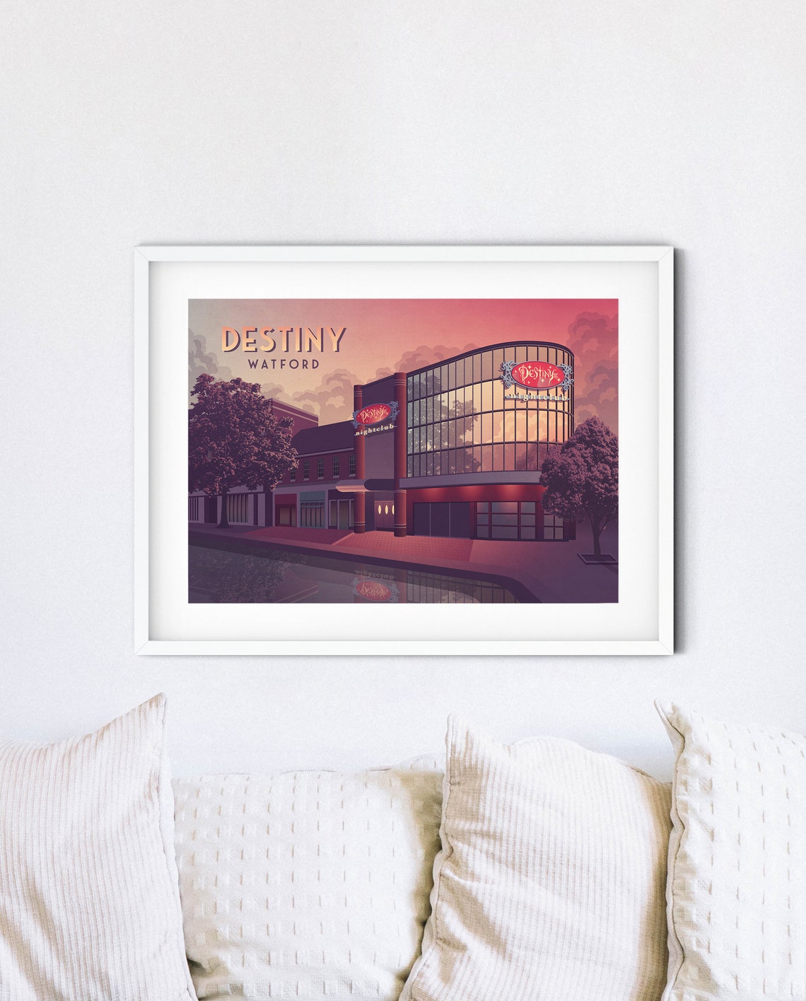 Destiny Nightclub Poster Watford Travel Print Cassiobury Park The Hornets Watford Fc Pryzm Oceana Paradise Lost Baileys Top Rank - Image 2
