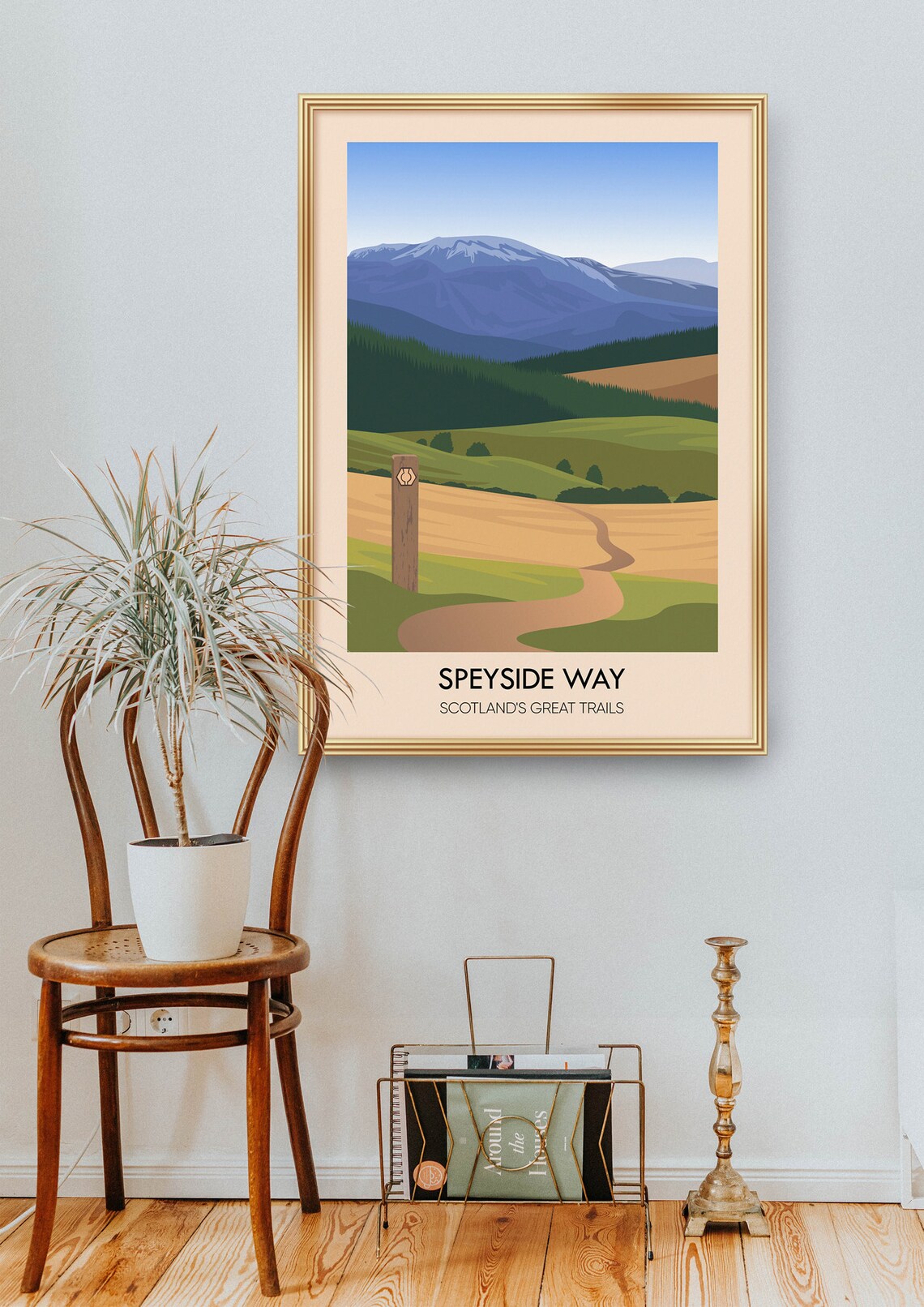 Speyside Way Scotland Hiking Trail Mountain Valley Travel Poster - Image 2