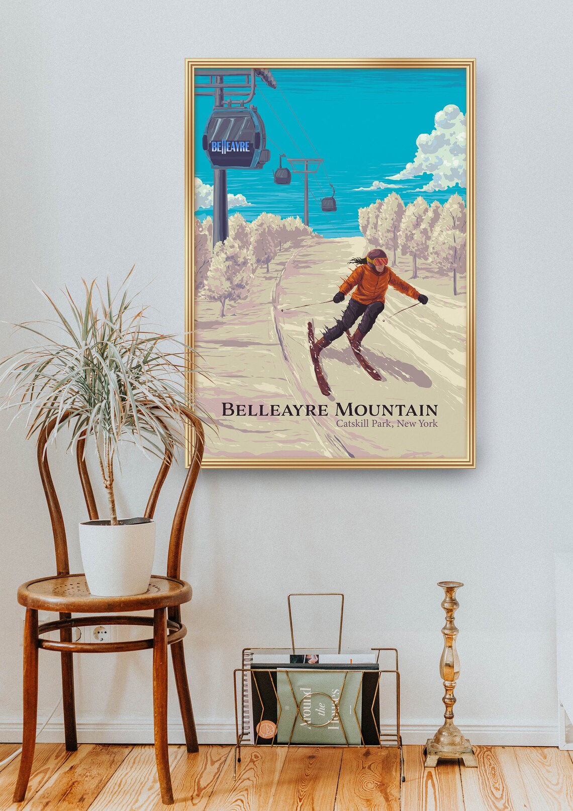 Belleayre Mountain Ski Resort Vintage Travel Poster - Image 2