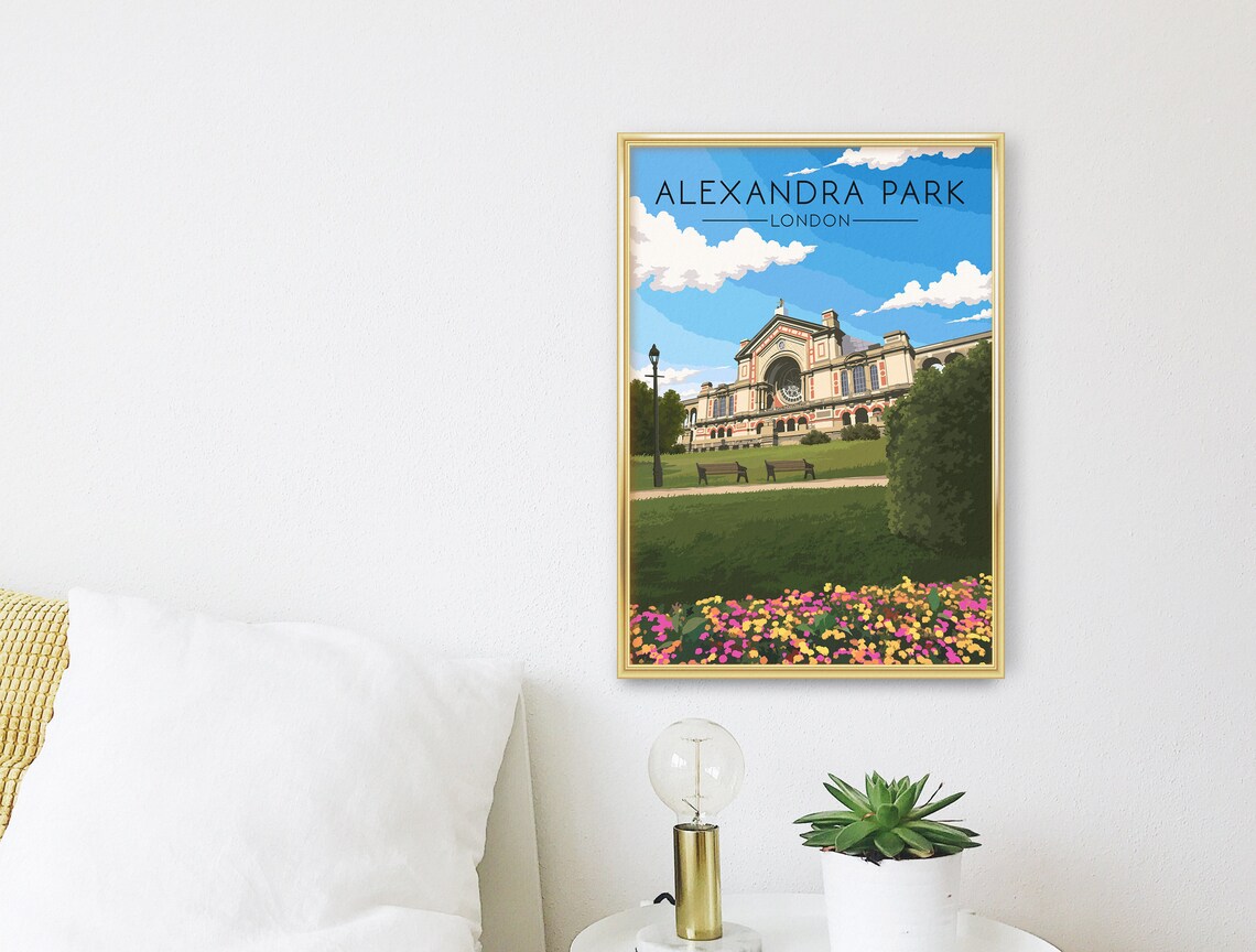 Alexandra Park London Vintage Travel Poster Print - Image 3