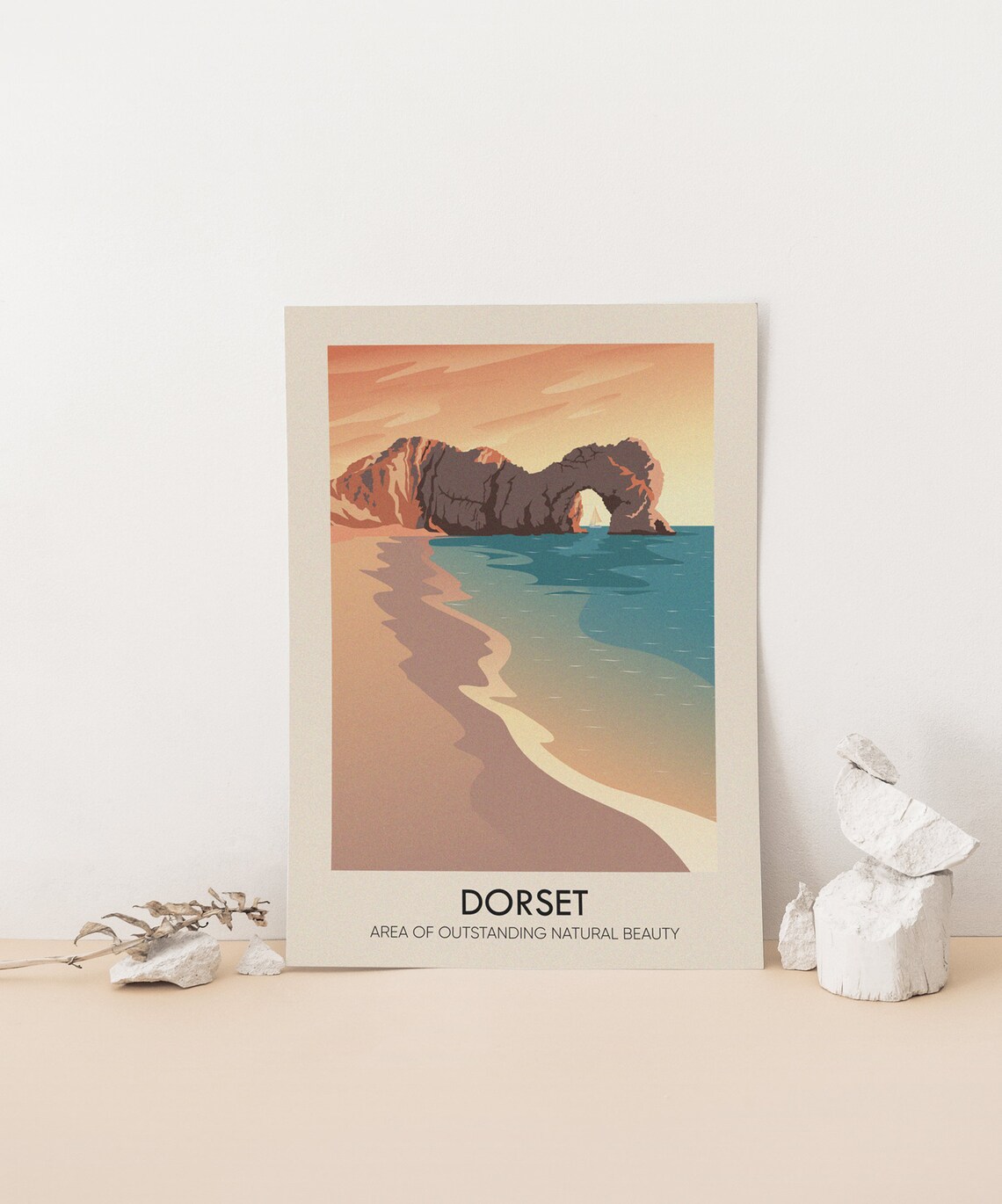 Dorset Durdle Door Jurassic Coast Sunset England Travel Poster - Image 4