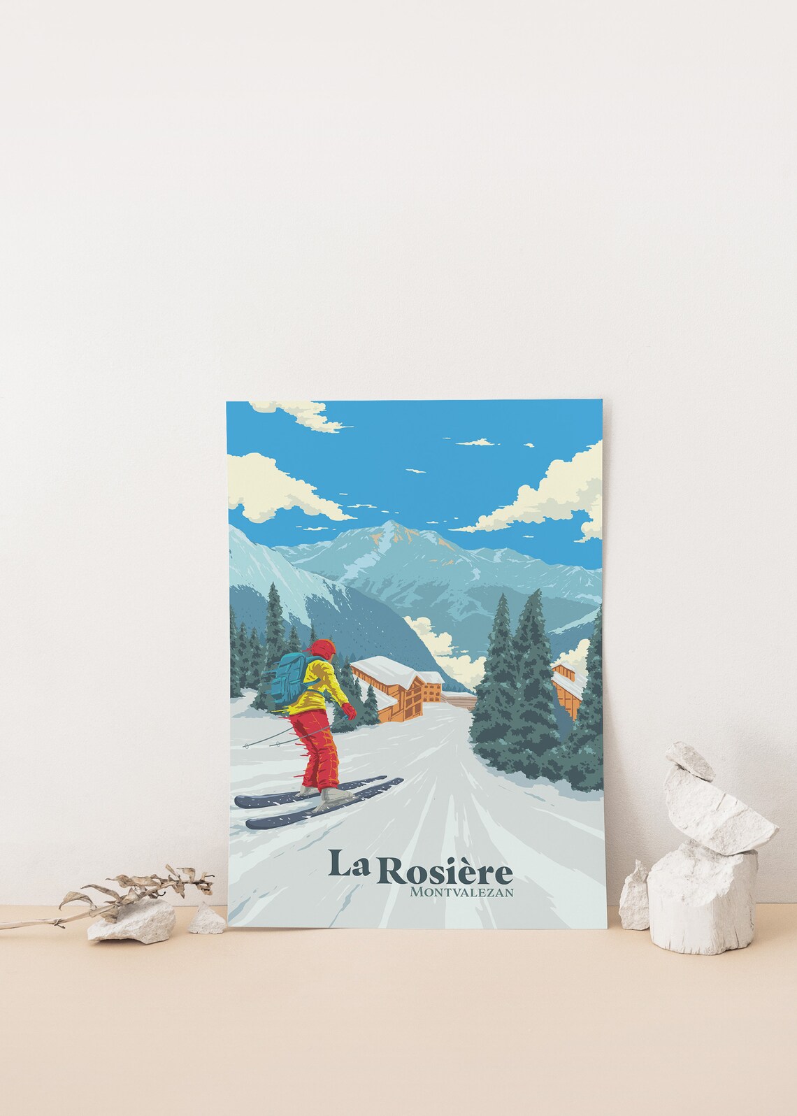 La Rosiere Ski Resort Vintage Travel Poster - Image 4