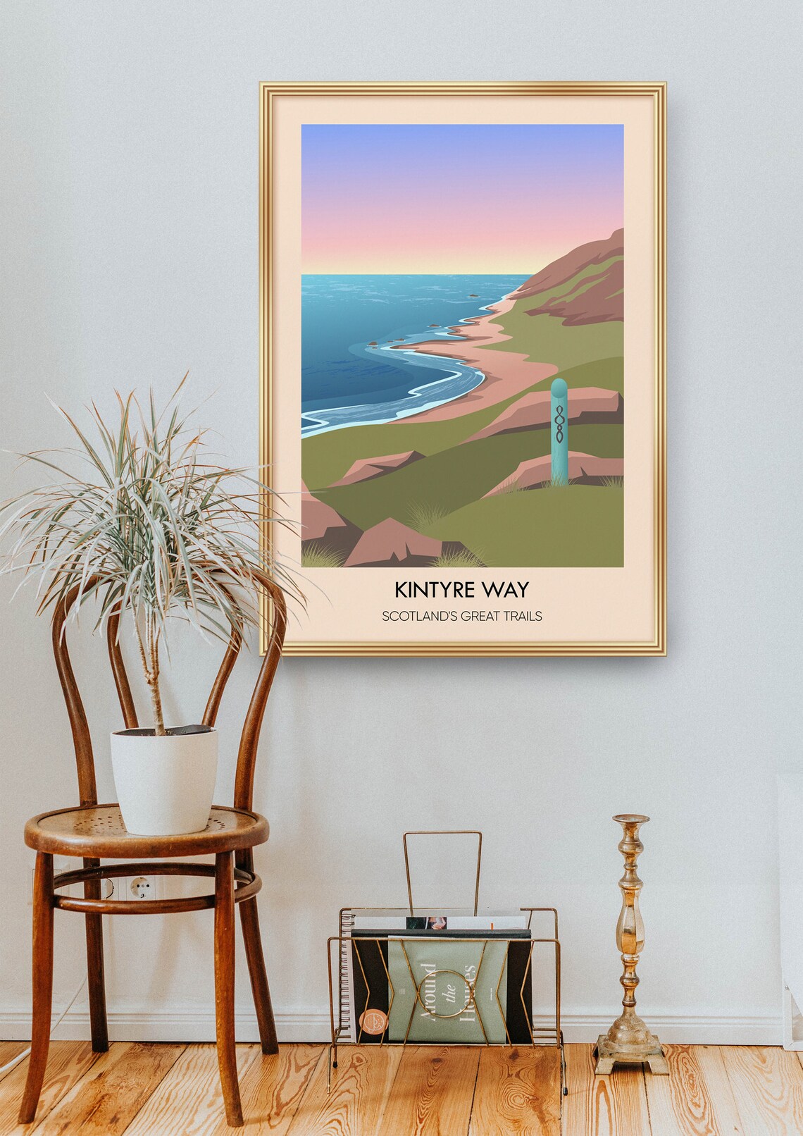 Kintyre Way Vintage Travel Poster, Hiking Route Print - Image 2