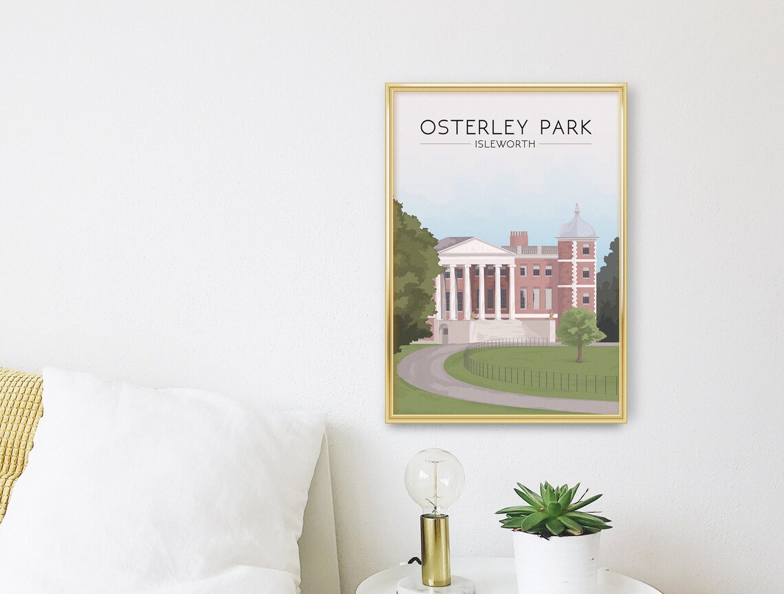 Osterley Park Isleworth London Georgian Mansion Travel Poster - Image 3