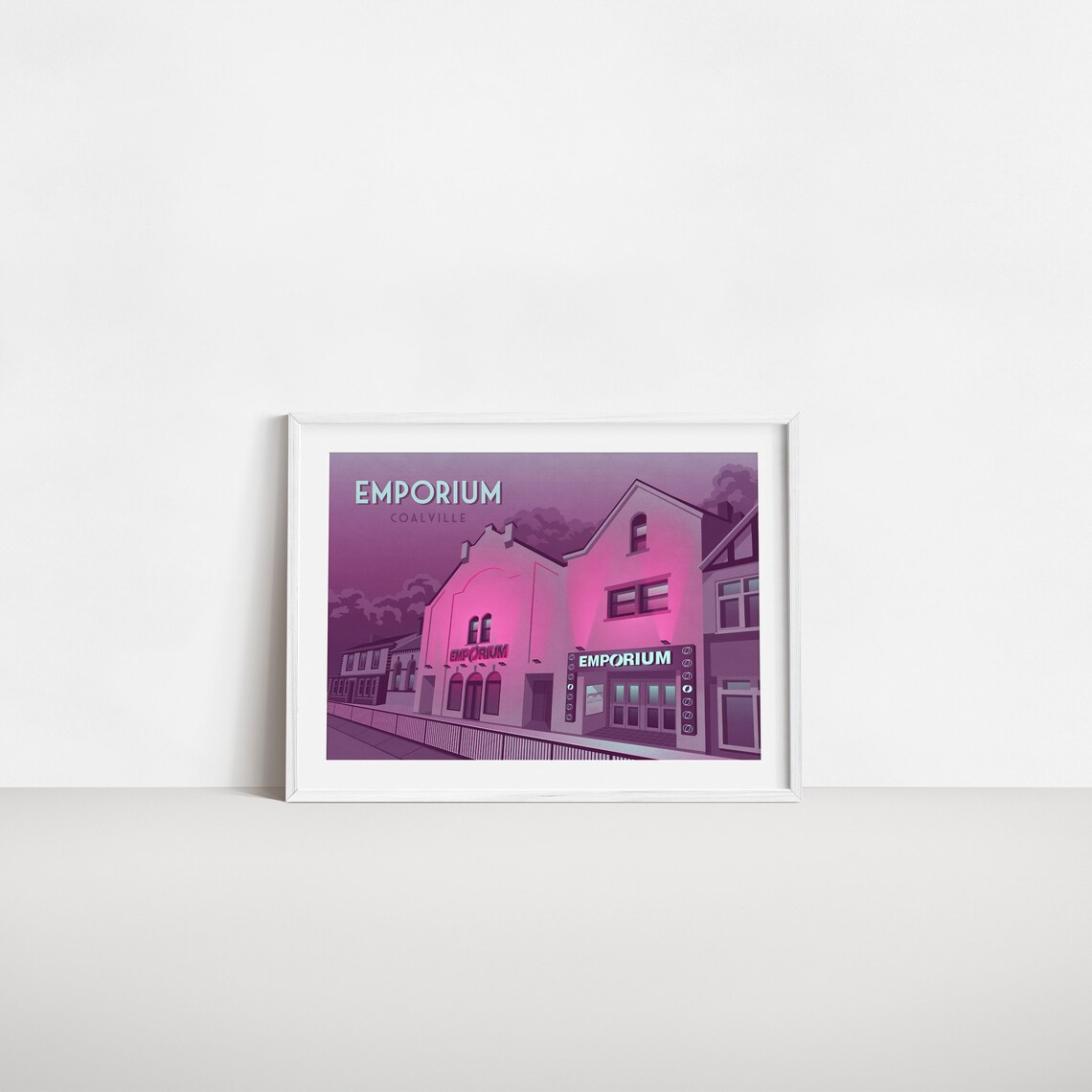 Emporium Coalville Nightclub Neon Night Rave Music Venue Poster - Image 2