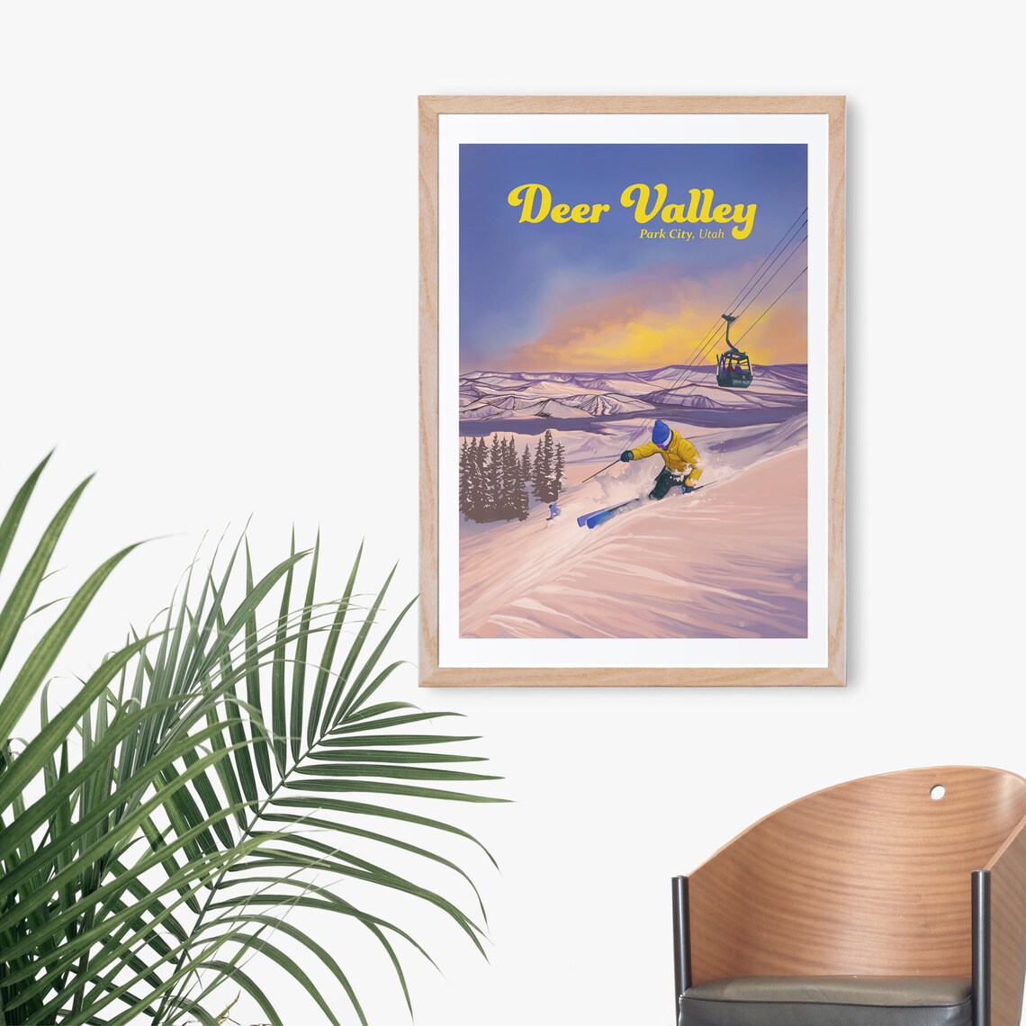 Deer Valley Ski Resort Utah Vintage Travel Poster - Image 4