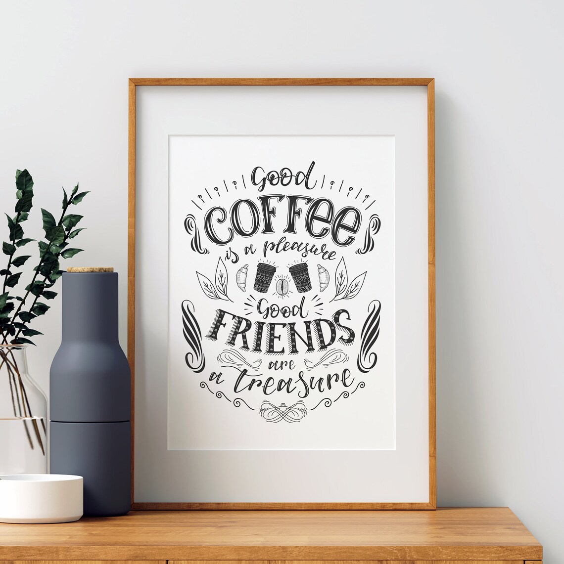 Coffee Lover Coffee Wall Art, Kitchen Coffee Print - Image 2