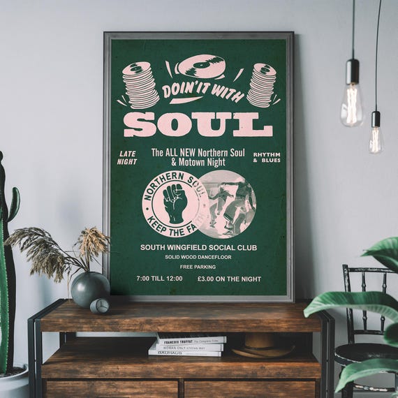 Vintage Northern Soul Poster, Music Quote Art Print