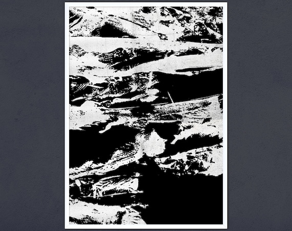 Abstract Black And White Art Graffiti Wall Minimal Scandinavian Print Modern Decor