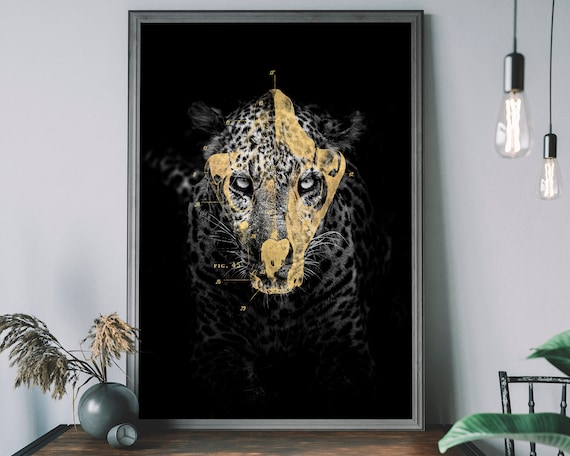 Leopard Animal Skull Wildlife Photography Art Print