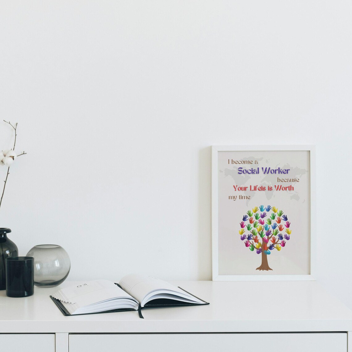 Social Worker Poster, Social Work Office Decor - Image 2
