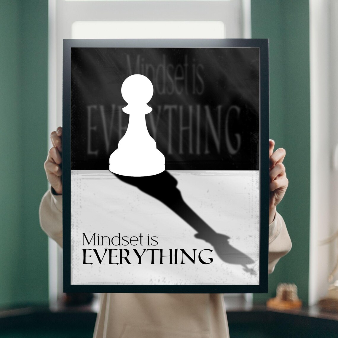 Mindset Is Everything, Minimalist Business Motivation Poster - Image 2
