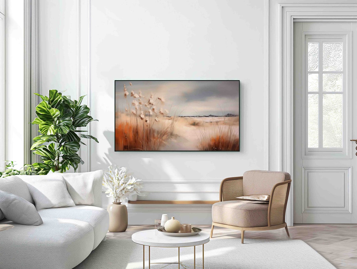 Coastal Dune Grasses Soft Neutral Beach Path Sea Breeze Travel Poster - Image 2