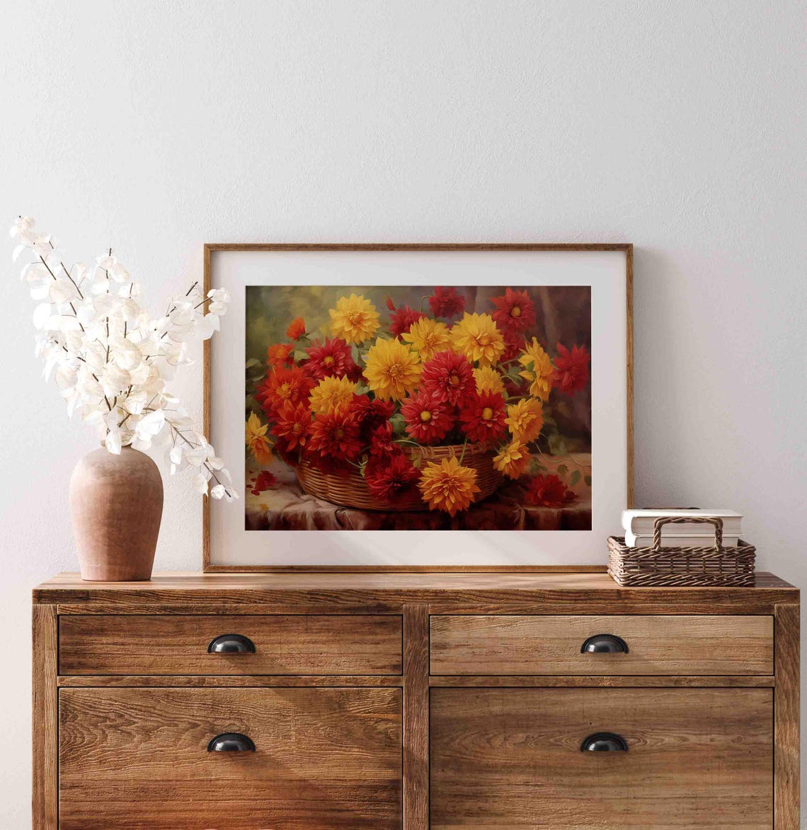 Fall Flowers Print Hrysanthemum Flowers Oil Painting Mums Flowers Still Life Wall Art Autumn Garden Art Poster Wa131 - Image 4