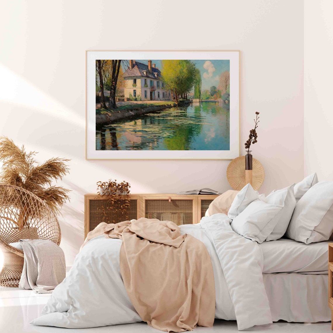 River Cottage Painting Wall Art Summer Country Art Poster Wa64 - Image 2