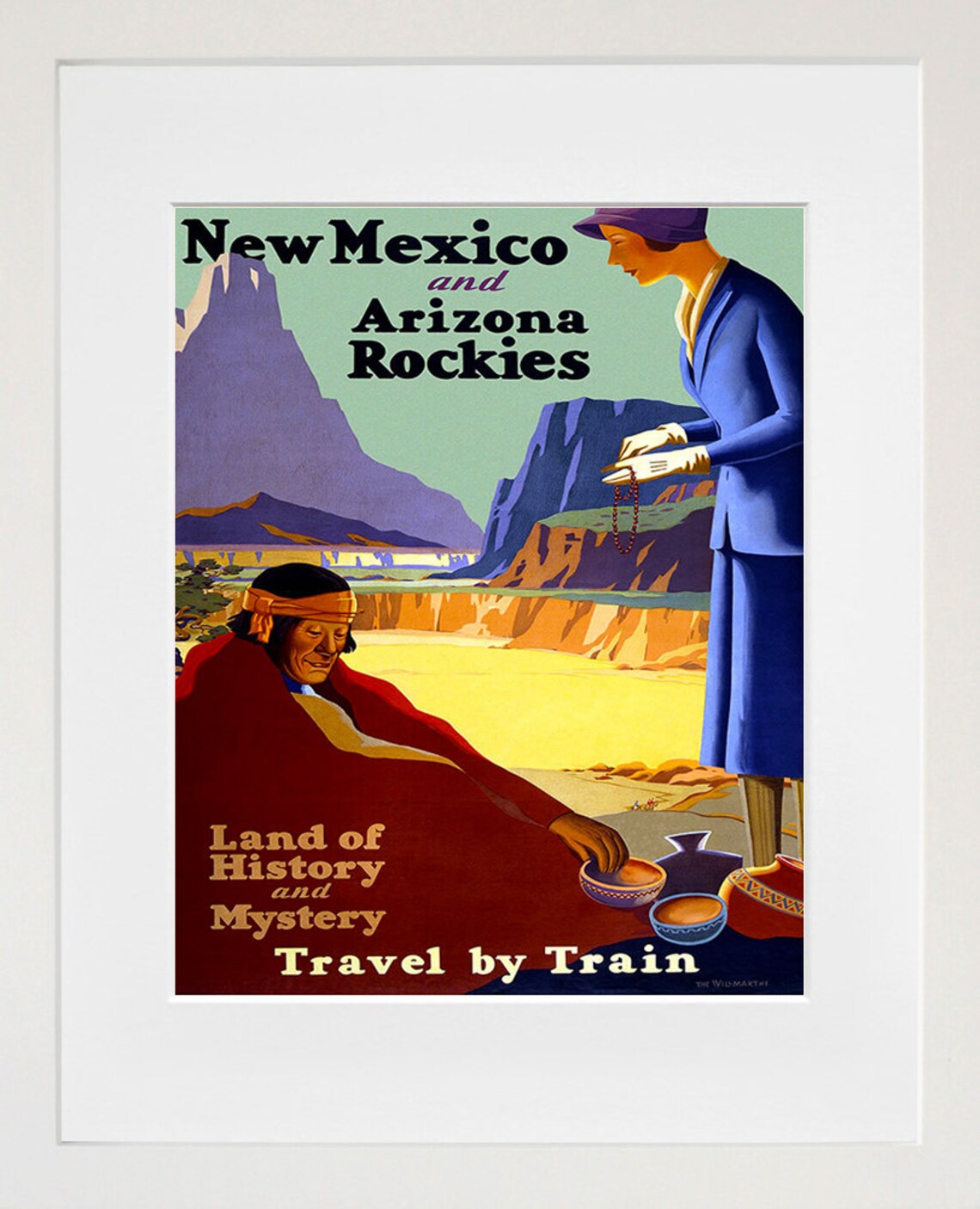 New Mexico Vintage Travel Poster, Art Print