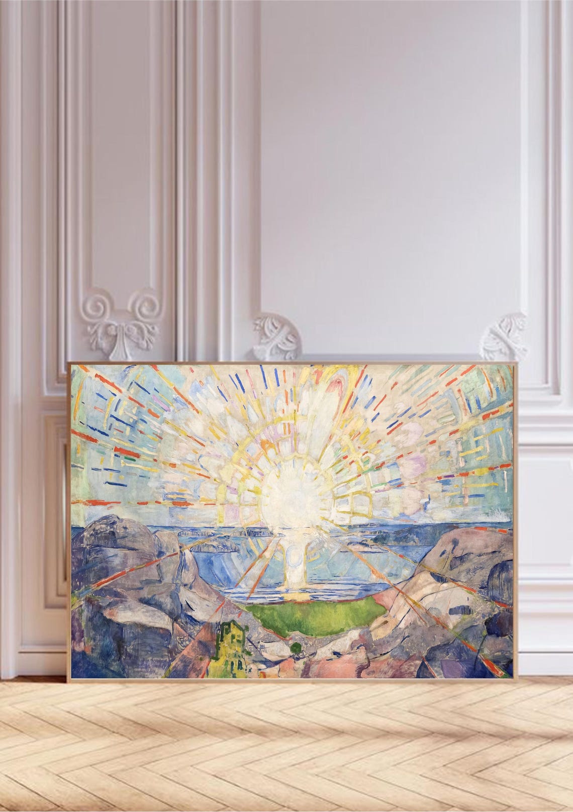Edvard Munch Solenintro, Vintage Sunrise Landscape - Image 2
