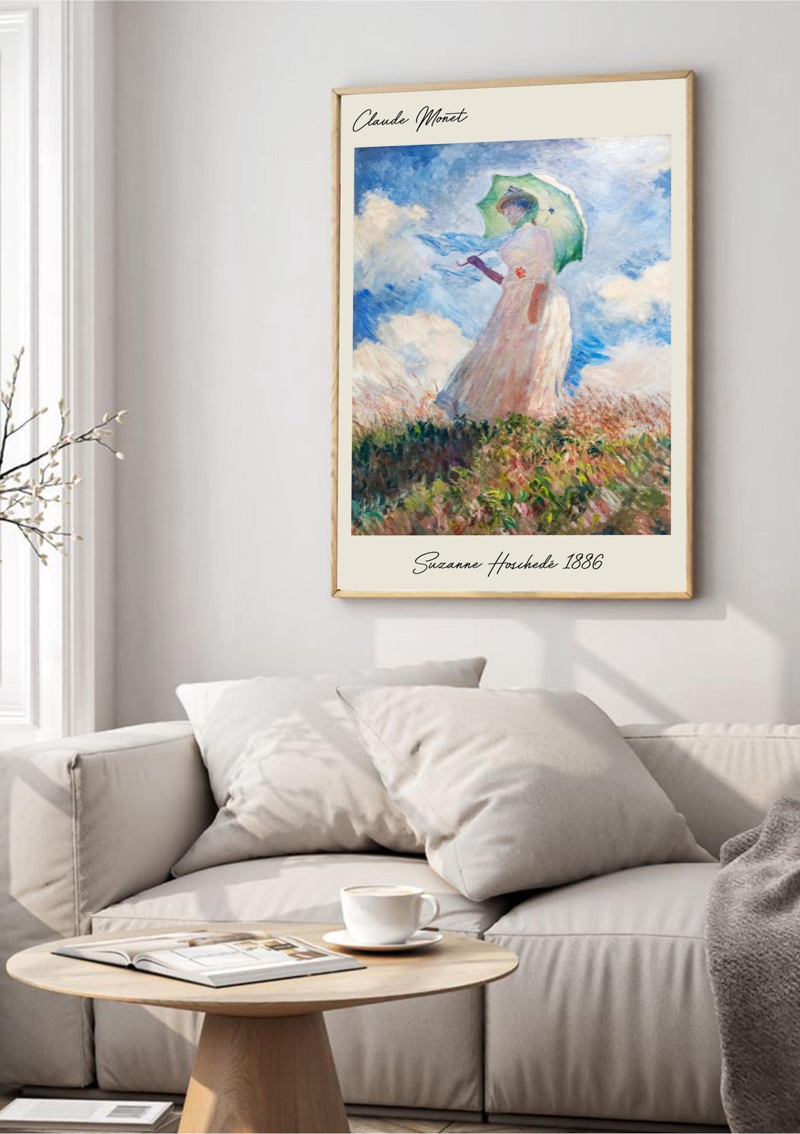 Claude Monet Suzanne Hosched, Vintage Painting - Image 4