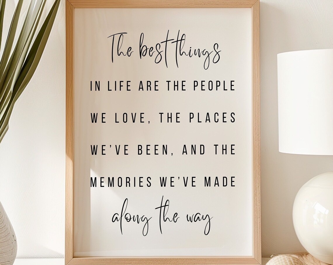 Personalised Quote Print, The Best Things In Life