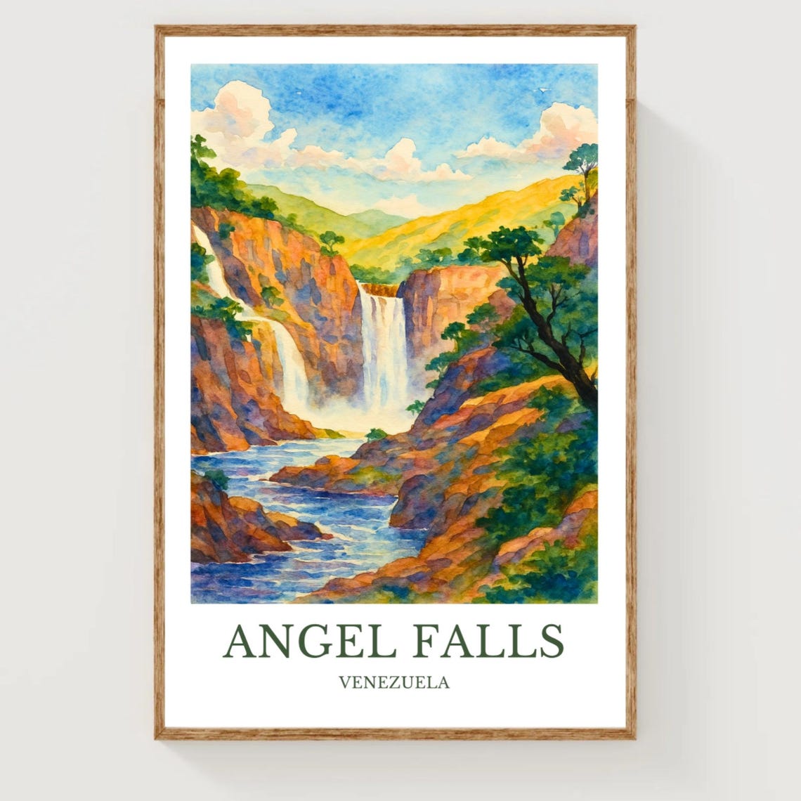 Angel Falls Travel Poster