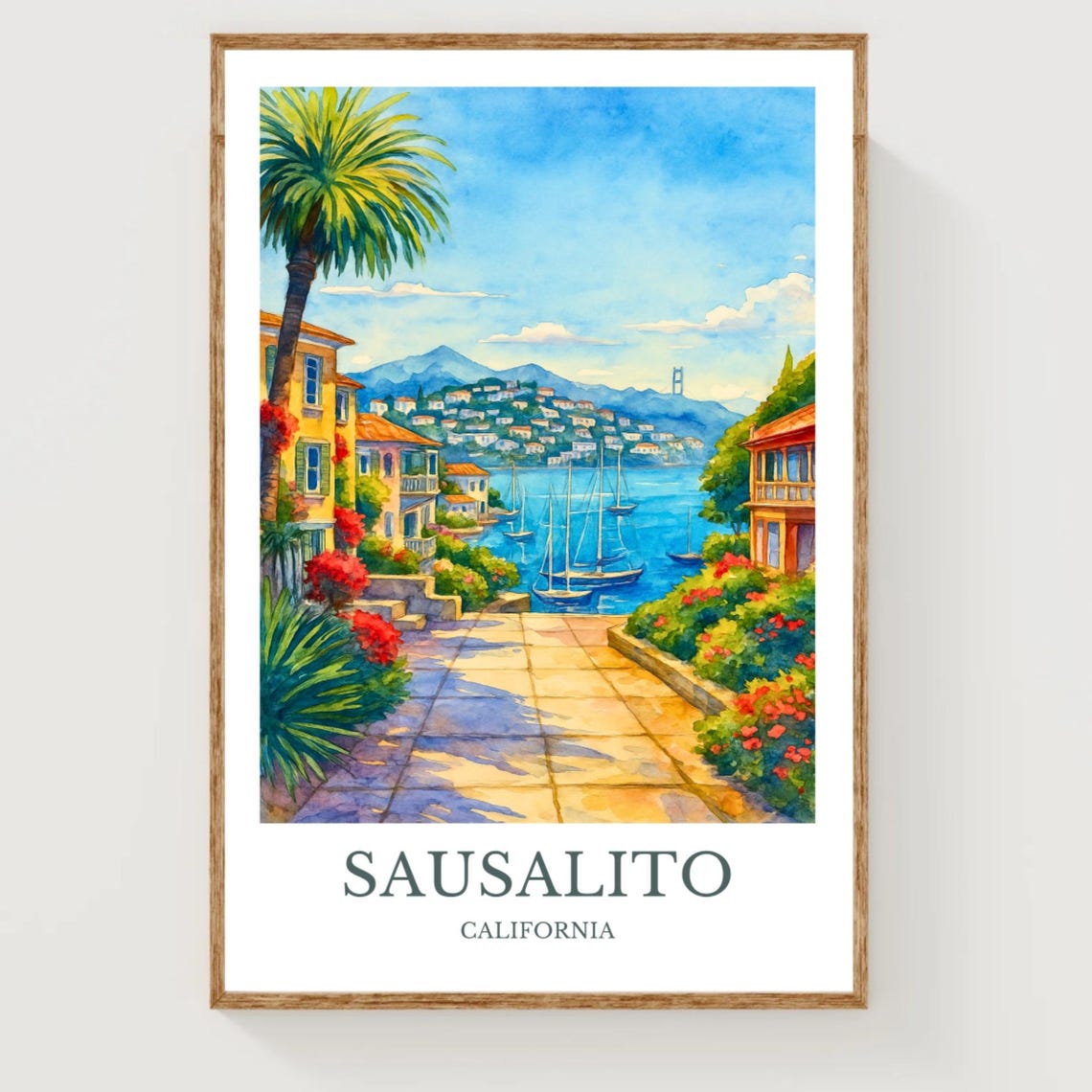 Sausalito Travel Poster