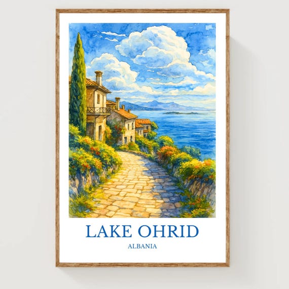 Lake Ohrid Scenic Landscape Art Print