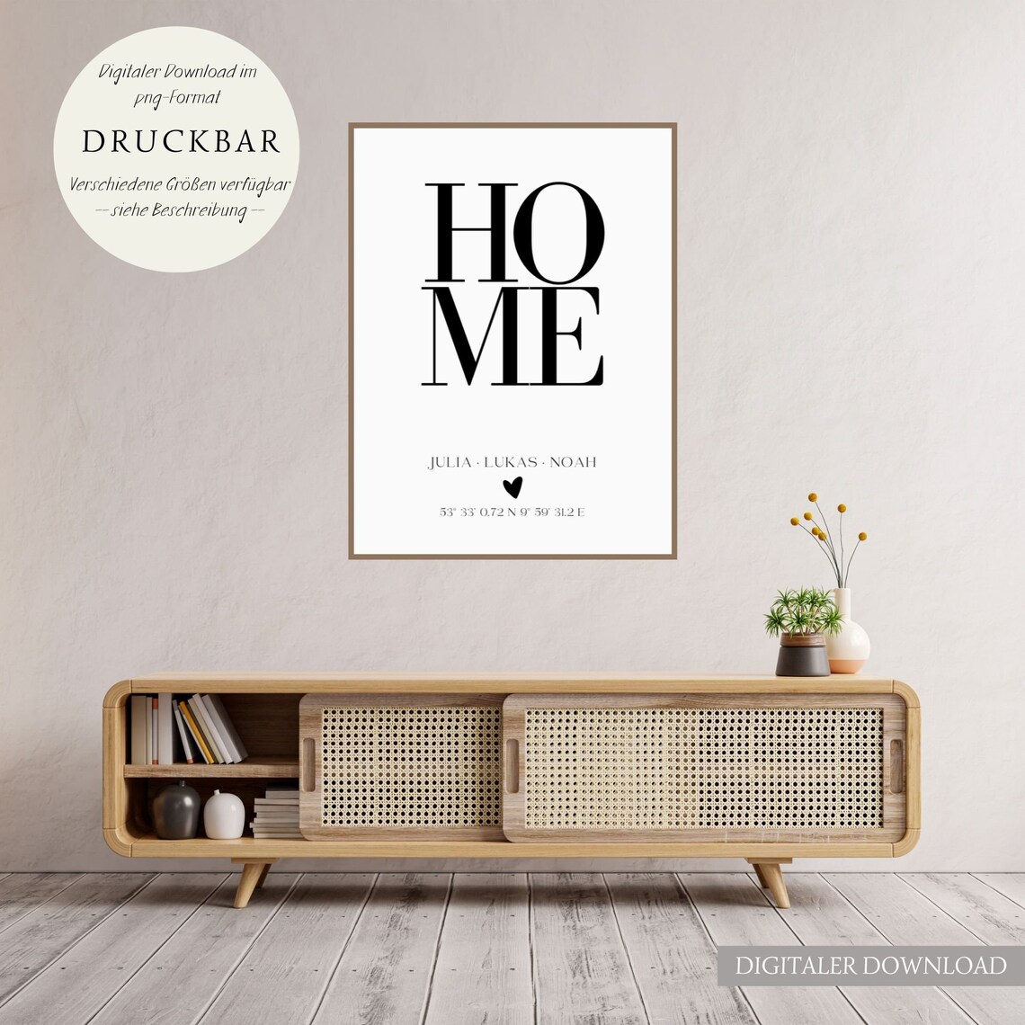 Personalized Family Home Poster With Names