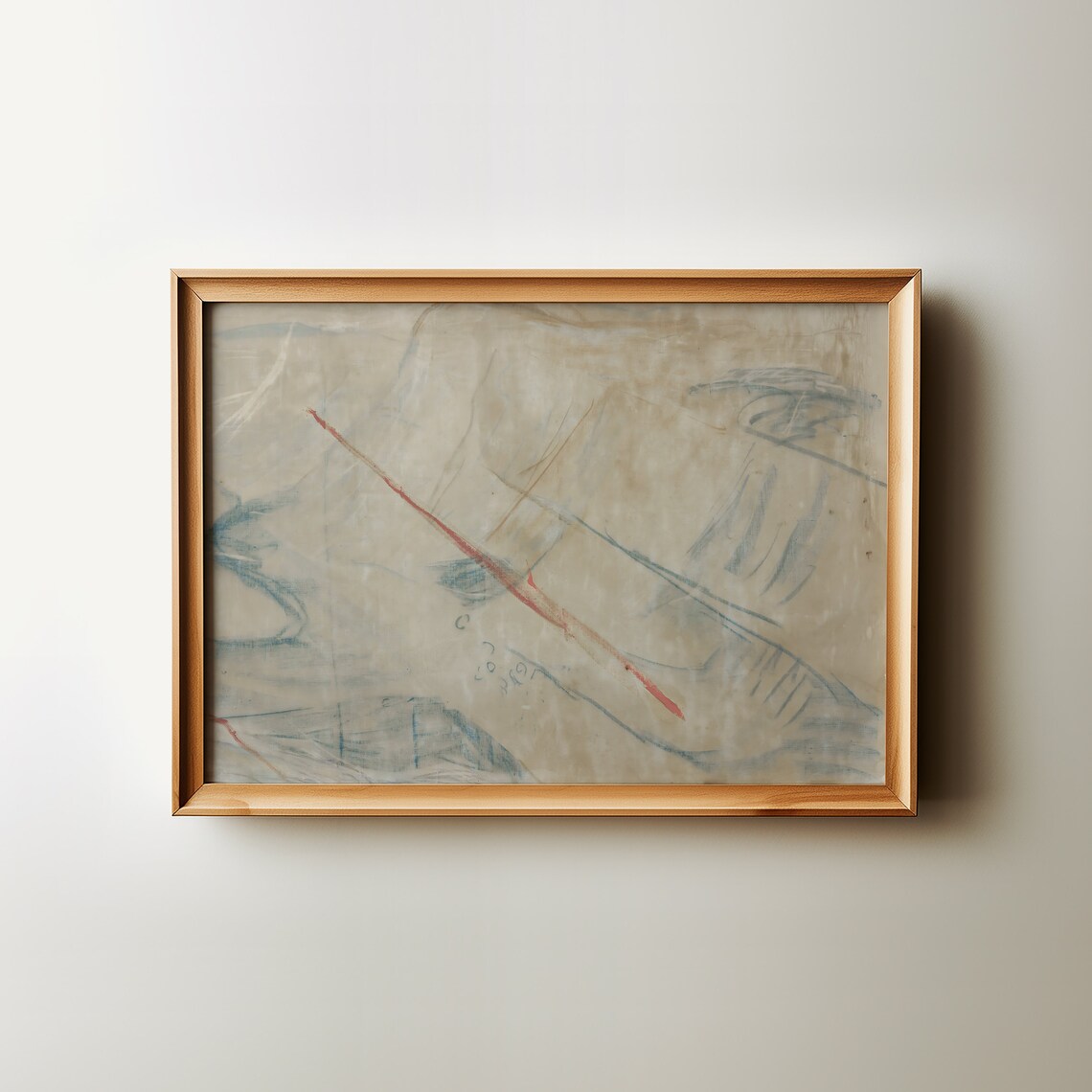 Mid-Century Modern Abstract Art Print, Neutral Vintage Decor