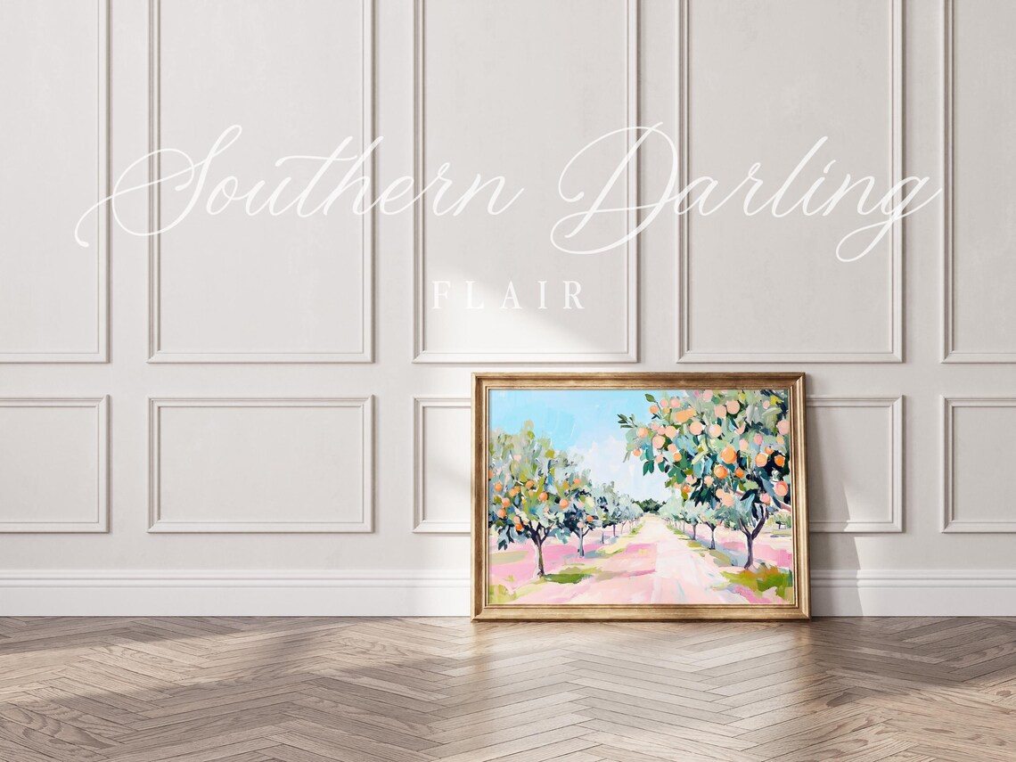 Florida Orange Grove Art Print, Grandmillennial Style - Image 4