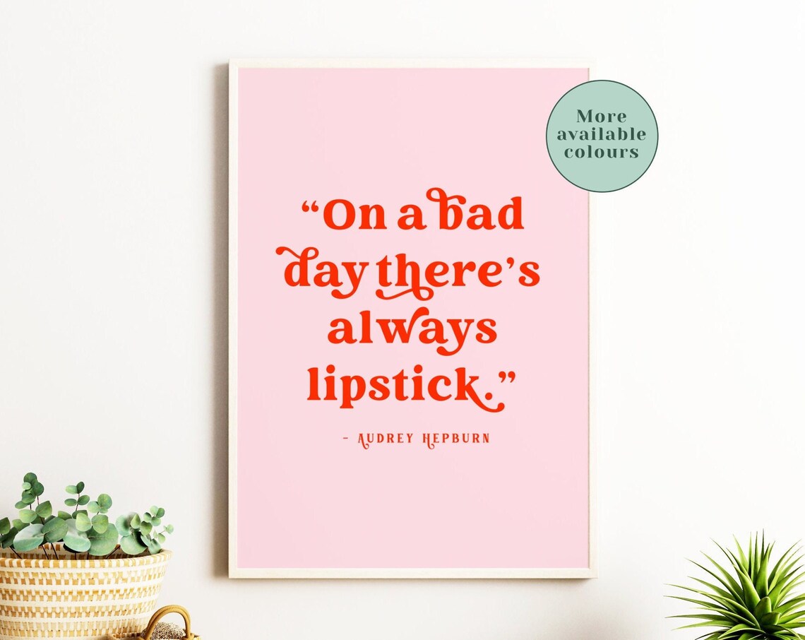 Audrey Hepburn Typographic Art Print, Gift for Her